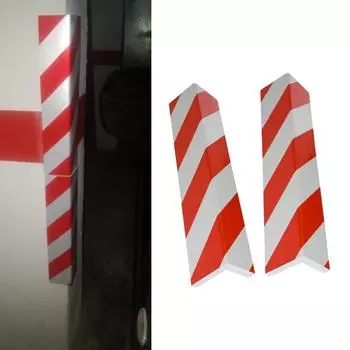 2 Pcs Car Door Bumper Protection Exterior Anti Scratch Adhesive Foam Warning Sign Parking Garage Protector красный