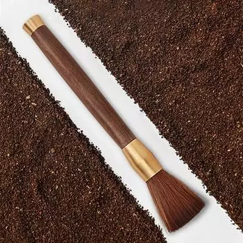 2 PCS Coffee Powder Cleaning Brush with Long Wooden Handle Lanyard Coffee Grinder Cleaning Tools for Barista