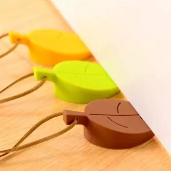 2 pcs Creative Leaf Style Leaves Door Stop Holder Safety Life Supplies Door Wedge Baby Safety Home Decor Finger Protector Door синий