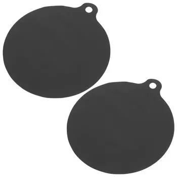 2 Pcs Induction Cooker Silicone Mat Pad Countertop Wear-resistant Heat-resistant Cooking Cooktop Microwave Clean 27X24X0.1CM чёрный