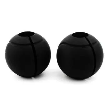 2 Pieces 24-32Mm Motorcycle Bumper Protection Blocks, Anti-Drop, Protector, Black Rubber