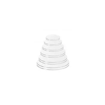 2 Pieces Acrylic Cake Disk Portable Washable Transparent Replacement Round Bakery Cupcake Cakes Tray Stand Accessories 19cm
