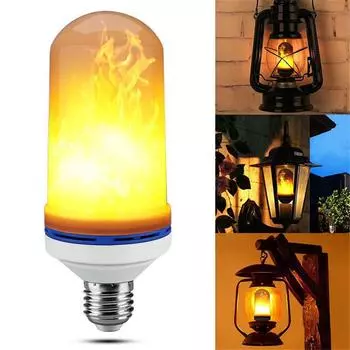 2 Pieces LED Simulation Dynamic Flame Lamp Christmas Atmosphere Flame Lamp Bar KTV Atmosphere Lamp