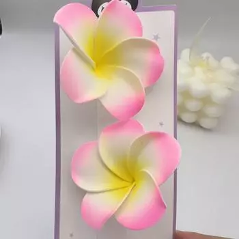 2 pieces of artificial egg flower hair clip, seaside beach holiday flower clip, shooting prop, EVA foam hair accessory.