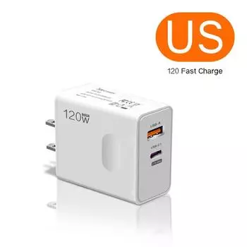 2 порта USB A PD 120 Вт зарядное устройство ЕС/США быстрая зарядка телефона зарядное устройство Type-C QC 3.0 адаптер головка для iPhone Samsung Xiaomi Redmi US PLUG