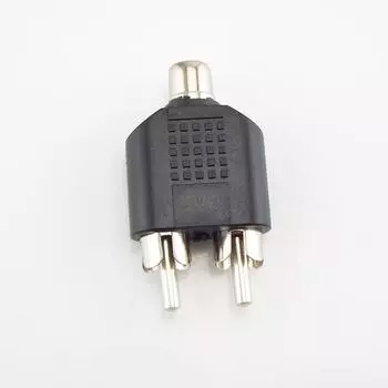2 RCA Y-разветвитель, разъем AV, аудио-видео, кабель-переходник, штекер, гнездо, адаптер 2 в 1