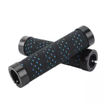 2 Set Cycle Handlebar Grip Set Anti Slip Dual Locking PU Comfortable Cycle Handle Grip Set 22.2mm