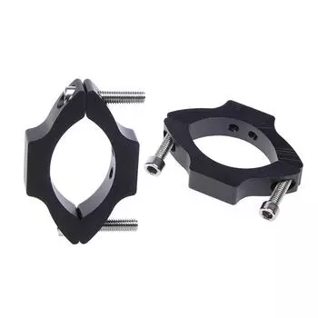 2 Sets Motorcycle Headlight Mount Bracket Clamps Light Holder 30-54mm Tube Fork