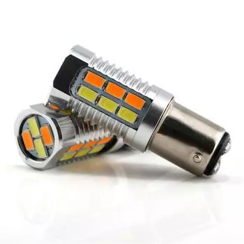 2 шт. 1157/Bay15D Smd 5630Smd Янтарно-белые переключаемые светодиодные лампы указателей поворота
