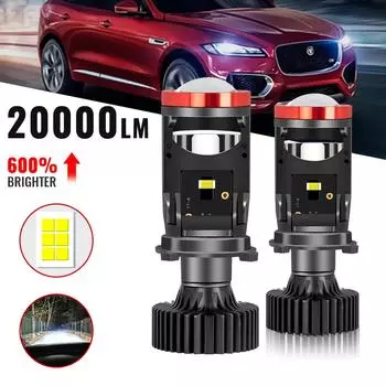 2 шт. 120 Вт Y7 H4 супер яркая светодиодная фара для автомобиля H4 мини-проекторная линза лампа 6000k 20000LM дальний ближний свет турбовентилятор светодиодная лампа Left-Hand Drive