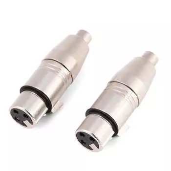 2 шт. 3-контактный XLR-гнездо типа «мама» на RCA-гнездо типа «мама» для микрофона, адаптер для микрофонного разъема