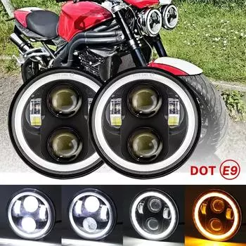 2 шт. 5,75-дюймовый светодиодный проектор для фар Triumph Rocket III 3 и Speed Triple и Street Triple 5 3/4 для фар Iron 883 Dyna
