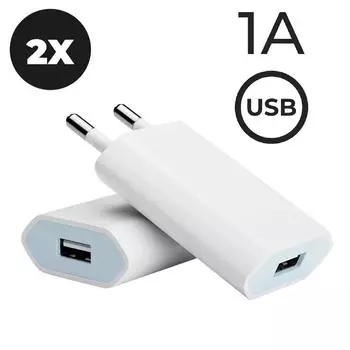 2 шт. 5 В 1 А USB зарядное устройство для путешествий настенная зарядка головной телефон адаптер портативный EU вилка для мобильного телефона XS Max 2Pcs White EU Plug