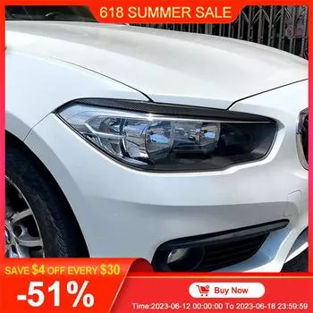 2 шт. ABS Gloss Evil фары брови веко для BMW 1er F20 F21 Facelift 116i 118i 120i 125i M135i M140i 2015- Gloss Black