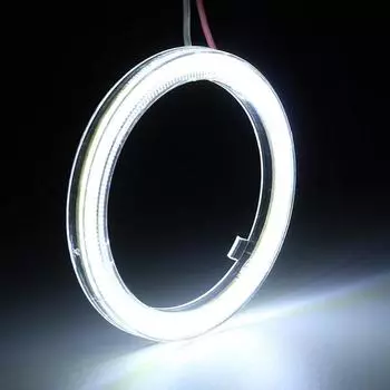 2 шт. Автомобильный COB Angel Eye LED Белый свет Автомобильная фара для мотоцикла Круглая кольцевая апертура Лампа 12-24 В Стильный свет Декоративные огни