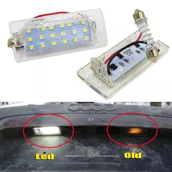 2 шт., белая светодиодная лампа CANbus для освещения номерного знака 18 SMD 3528 для bmw E53 X5 1999-2003 E83 X3