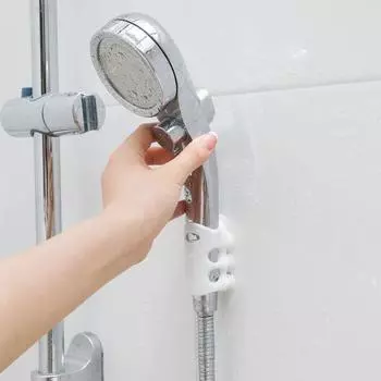 2 шт. держатель для душевой лейки для ванной комнаты, полка, настенное крепление, присоска, фиксированные кронштейны для крепления душа для душевой стойки в ванной комнате белый
