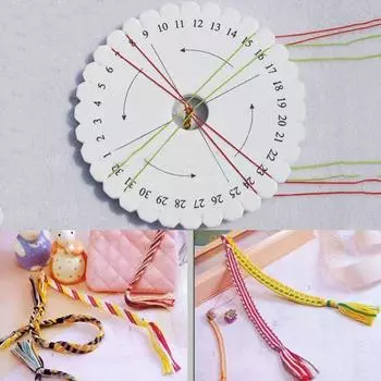 2 шт DIY диск/диск 100 мм x 10 мм лоток для дисков ювелирные изделия дизайн доска круглая плетеная пластина кумихимо белый