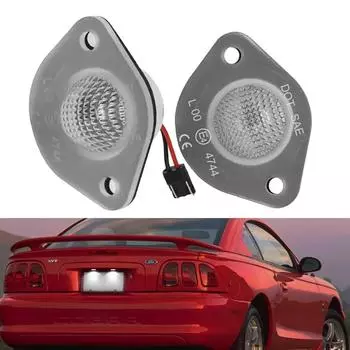 2 шт. для Ford Mustang 1994-2004 гг. Высокая яркость, белый светодиодный светильник номерного знака, лампа номерного знака
