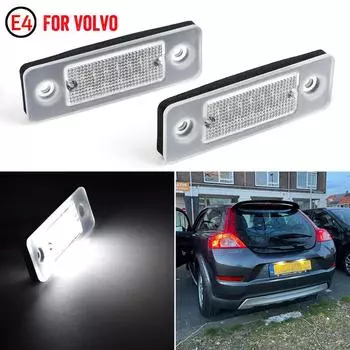 2 шт. для Volvo C30 2008-2013 прозрачные линзы высокой яркости светодиодный светильник номерного знака лампа номерного знака