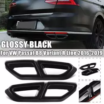 2 шт. для VW для Passat B8 Rline Variant 2016-2019 глушитель выхлопной трубы задняя крышка отделка автомобильная задняя часть декоративная рамка внешняя часть