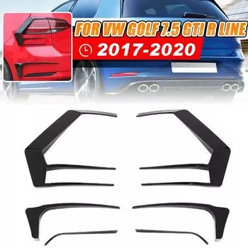 2 шт. для VW Golf 7.5 MK7.5 GTI R Rline 2017-2020 задний бампер сплиттер спойлер противотуманные фары отделка авто внешние детали кузова комплект