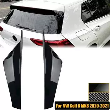 2 шт. для VW GOLF 8 MK8 MK VIII-разветвитель заднего стекла, боковой спойлер, крыло Canard, наклейка, отделка, автомобильные аксессуары чёрный