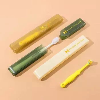 2 шт., дорожная портативная коробка для зубных щеток, пылезащитный чехол, аксессуары для ванной комнаты, защитная крышка для трубки для зубной щетки, дорожное хранение зелёный