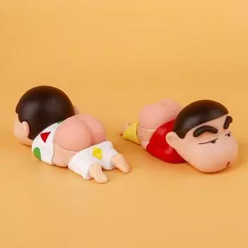 2 шт., фигурка карандаша Shin-chan, милая Nohara Shinnosuke, мягкая задница, забавная кавайная кукла для сна, Коллекционная модель, игрушка для декора автомобиля 2pcs-no box