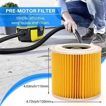2 шт. картриджный фильтр для пылесоса Karcher WD3 Premium WD2 WD3 WD1 MV3 MV2 WD 3 P удлинительный комплект против мелкой пыли CHINA