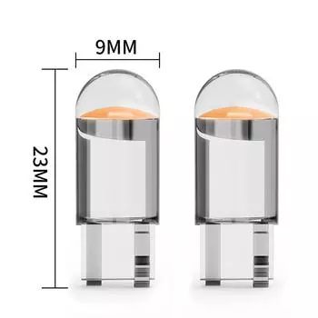 2 шт./компл. автомобильный светодиодный T10 W5W Canbus Glass COB 6000k плафон для чтения, габаритный фонарь, клиновой номерной знак, лампочка 168 194 192 DC 12V Light