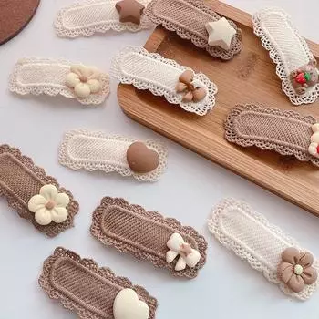 2 шт./компл., корейская повязка на голову для маленьких девочек, заколки для волос Kawaii, кружевная заколка с бантом и звездой, заколки для волос, заколки для детей, аксессуары