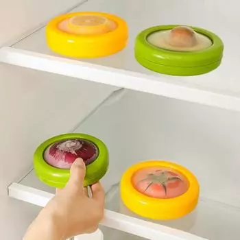 2 шт. коробка для хранения фруктов с крышкой креативная коробка для фруктовых овощей пищевой силиконовый ящик для хранения для домашней кухни зелёный