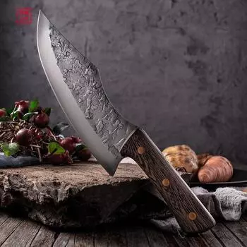 2 шт., ковка, инструмент для снятия шкур, свиней, крупного рогатого скота, овцы, рыбы, ножи, марганцевая сталь, стойло для свинины, резка мяса 1 Set 2Pcs