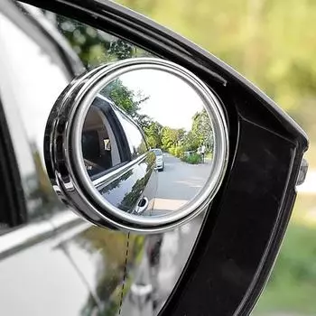 2 шт. круглой рамы выпуклое вспомогательное зеркало широкоугольное 360 градусов регулируемое зеркало заднего вида автомобиля безопасное вождение зеркало слепых зон