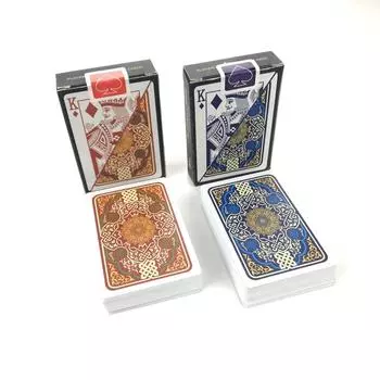 2 шт./лот, пластиковые игральные карты, водонепроницаемые карты для покера в техасский холдем, узкие брендовые покеры из ПВХ, настольные игры 2,28*3,46 дюйма