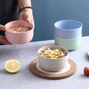 2 шт. миска для риса из пшеничной соломы синий
