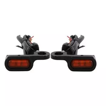 2 шт. Мотоциклетные 12V светодиодные мини-указатели поворота, работающие как габаритные огни для туринга street glide 14-20 softail 16-17