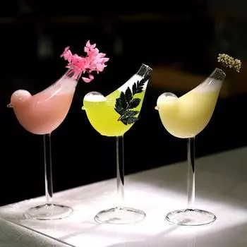 2 шт./набор бокалов для шампанского Bird, креативные молекулярные дымчатые коктейльные бокалы, бокалы для вечеринок, бара, стакан для вина, сока, 150 мл 101-200ml
