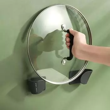 2 шт., настенное крепление, прочный клей, держатель для крышки кастрюли, зажим для разделочной доски, кухонная подставка, товары для распродажи синий
