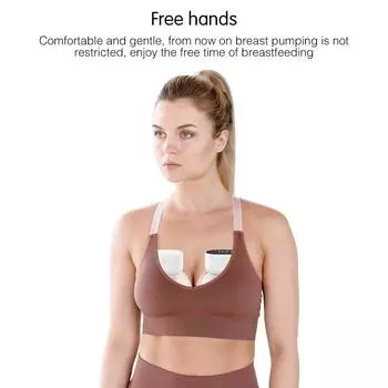 2 шт. Носимая грудь Pum Hands Free Электрический молокоотсос Бесшумный невидимый молокоотсос 3 режима 9 уровней всасывания Без BPA