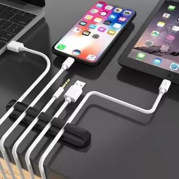 2 шт. органайзер для кабеля, держатель для проводов, гибкий USB-кабель, аккуратные силиконовые зажимы для мыши, клавиатуры, защиты наушников