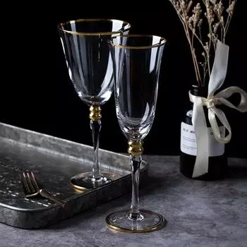 2 шт. PhnomCrystal стеклянный бокал для шампанского бокал для красного вина, модель бокала для вина набор для вина мягкий декор обеденный стол орнамент