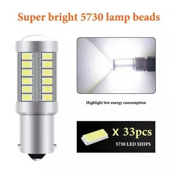 2 шт. PY21W P21 5 Вт 1156 Ba15s 1157 Bay15d 33 SMD светодиодные автомобильные лампы-вспышки стоп-сигнала фары заднего хода стояночные огни 1157 BAY15D P21/5W белый
