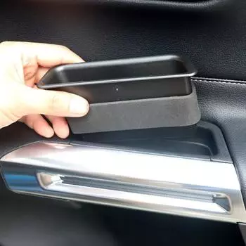 2 шт., ящик для хранения на двери автомобиля, сумка-органайзер для Ford Mustang 2015 2016 2017 2018, аксессуары для модификации салона автомобиля чёрный