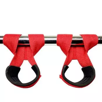 2 шт. ремни для подъема в тренажерном зале Itness противоскользящие бинты для рук штанга пояс для становой тяги F ремни на запястья вспомогательный пояс для фитнеса и тренировок S красный