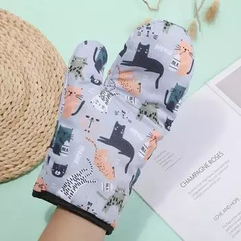 2 шт. рукавицы для микроволновой печи, утолщенные, противоожоговые, термостойкие, изоляционные, нескользящие, прихватки для духовки, принадлежности для выпечки, кухонные принадлежности