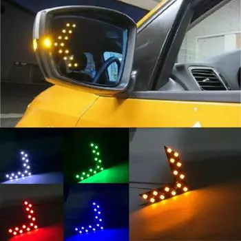 2 шт. Универсальное автомобильное боковое зеркало заднего вида 14-SMD светодиодная лампа указатели поворота аксессуары светодиодные фонари автомобильные аксессуары инструменты красный