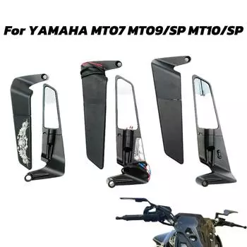 2 шт. Универсальное зеркало для мотоцикла Wind Wing, боковое зеркало заднего вида для YAMAHA MT07 MT09/SP MT10/SP