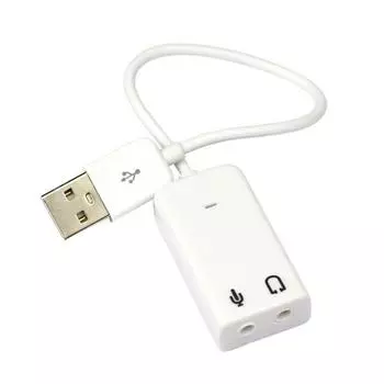 2 шт. Внешний USB 2.0 3D Виртуальный 7.1-канальный Аудио Адаптер Звуковой Карты для ПК Ноутбука